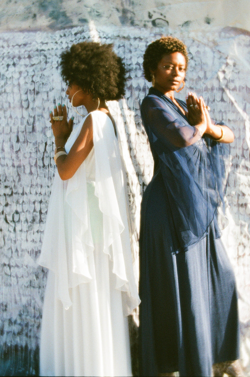 Dark Blue Angelic 1970s Maxi Dress – Empress Vintage