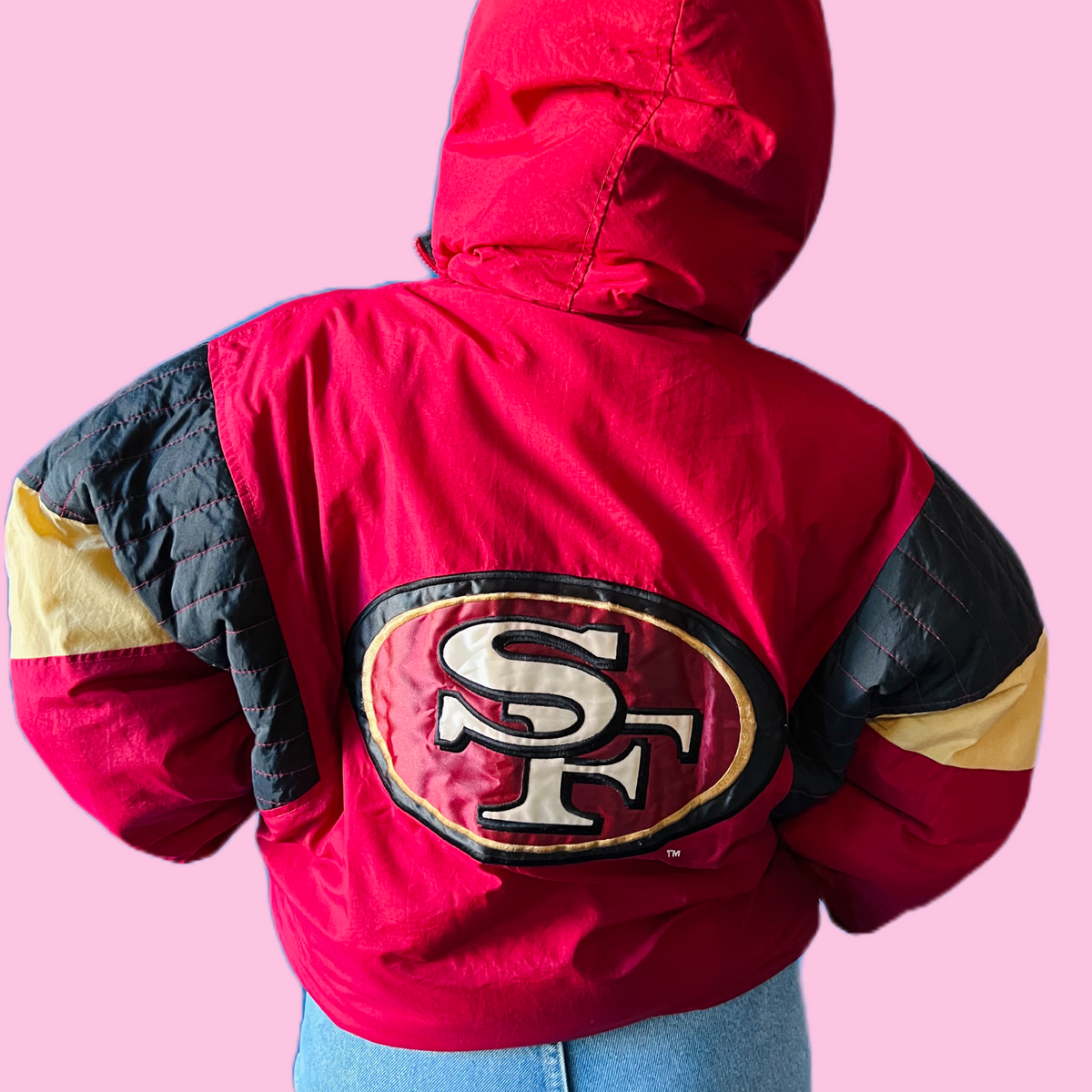 49ers 90s Burgundy Puffy Starter Jacket – Empress Vintage