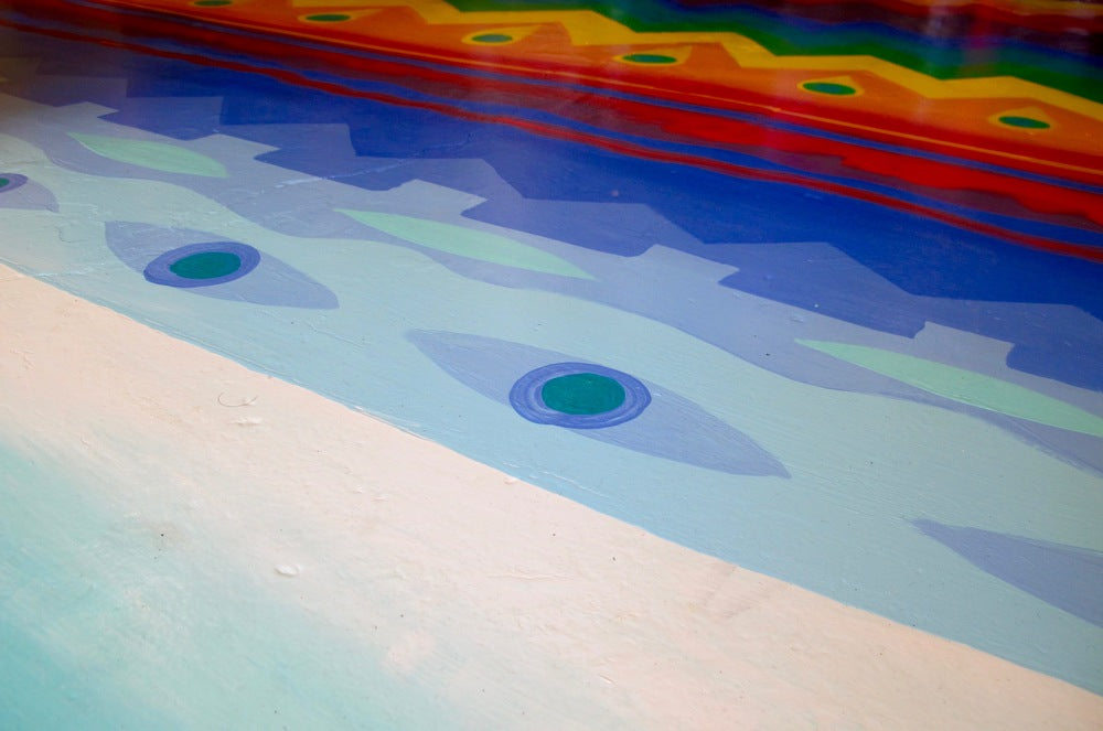 Rainbow Painted Floor by Dan Isaac Bortz