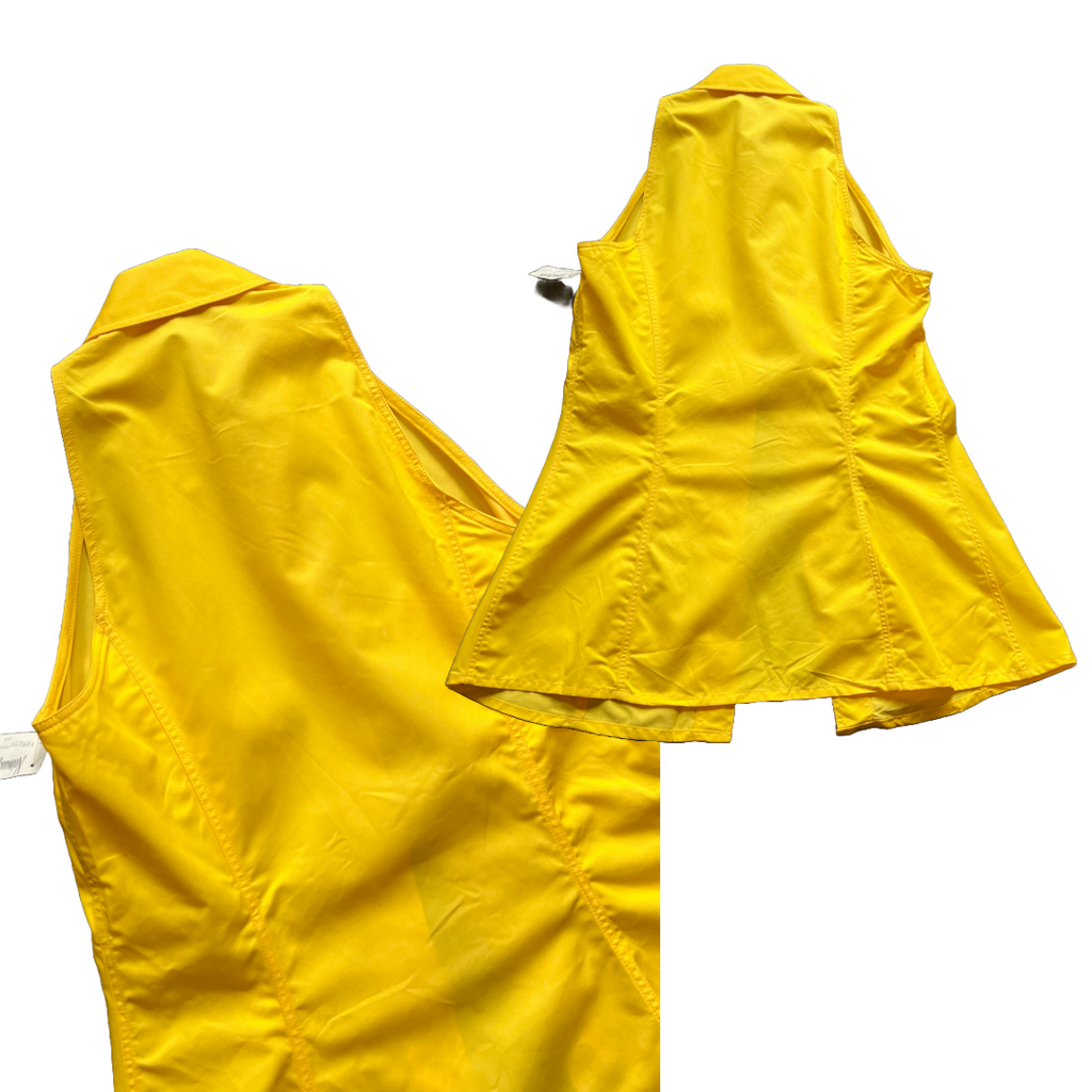 Versace JC 90s Banana Yellow Tunic Top — vintage 1990s Versace caftan in yellow