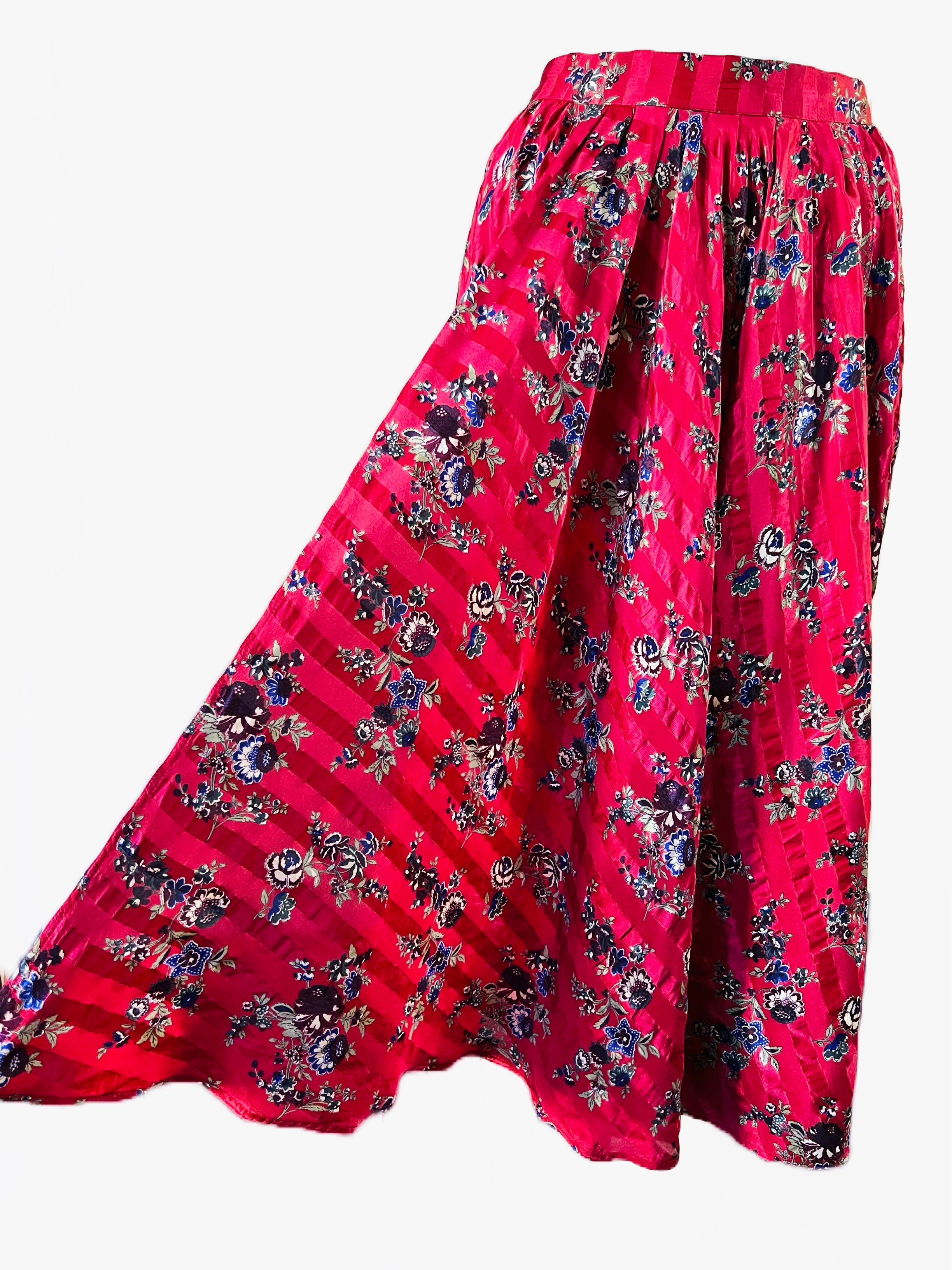 Rare Gianni Versace Silk Floral Skirt — vintage Versace bottoms