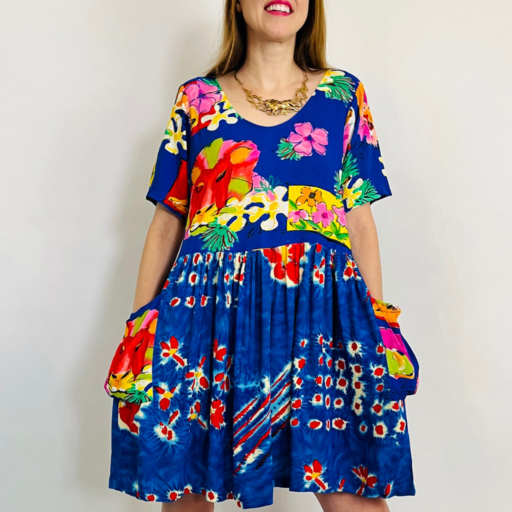 Jams World Lion Print 1990s Sun Dress — vintage 1990s Jams World dress