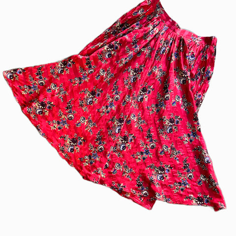 Rare Gianni Versace Silk Floral Skirt