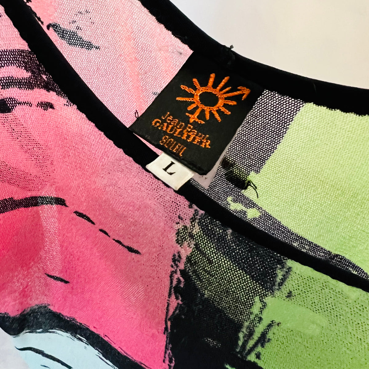 Jean Paul Gaultier Beach Scene Mesh Tank — vintage Jean Paul Gaultier top