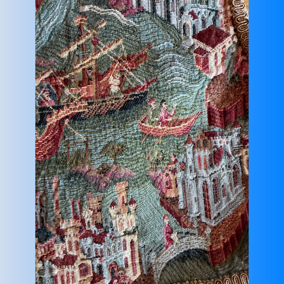 Italian Tapestry Castle Tassel Vest