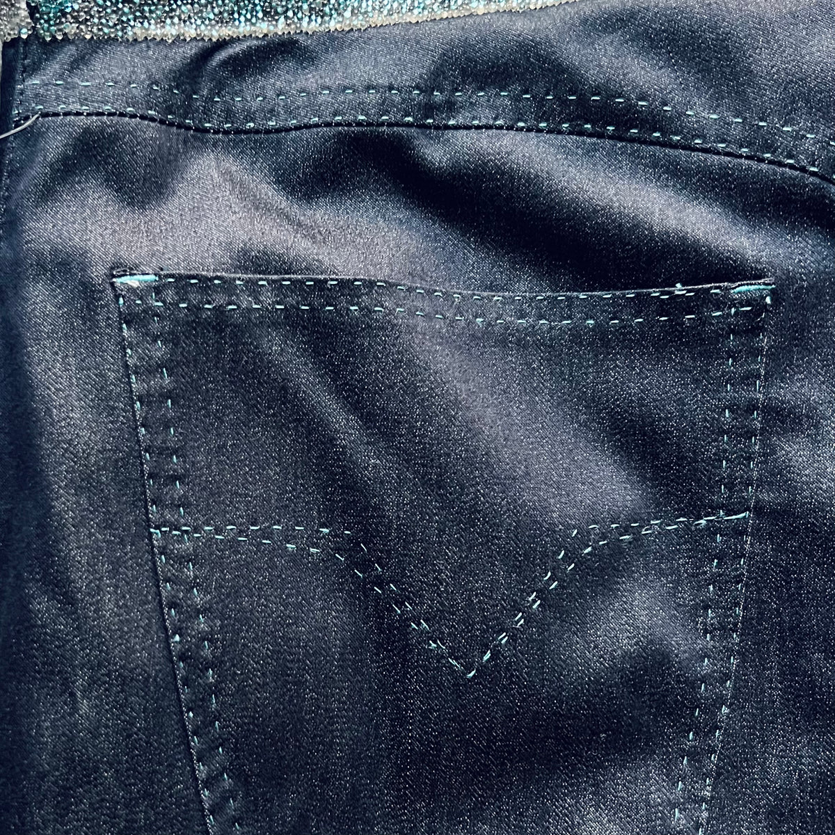 Versace Jeans Couture y2k Blue Glitter Pants — vintage 2000s Versace bottoms in blue