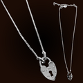 Christian Dior Galliano heart lock charm vintage necklace.