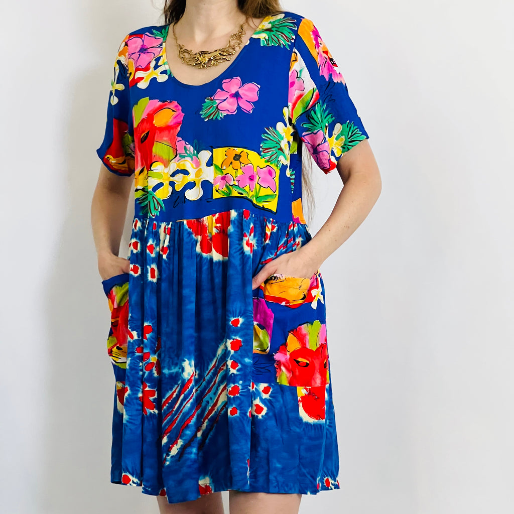 Jams World Lion Print 1990s Sun Dress — vintage 1990s Jams World dress