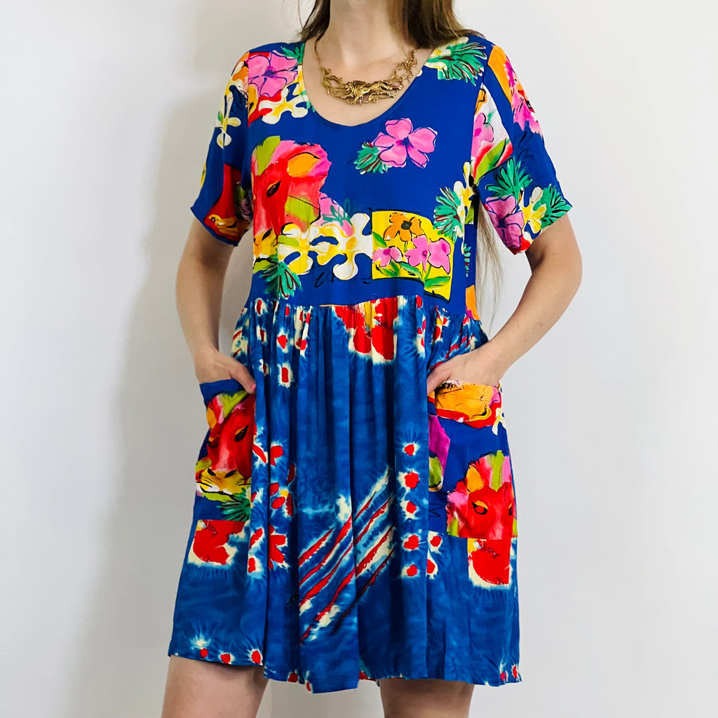 Jams World Lion Print 1990s Sun Dress — vintage 1990s Jams World dress