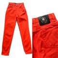 Versace Jeans Couture 90s Orange Jeans — vintage 1990s Versace bottoms in orange