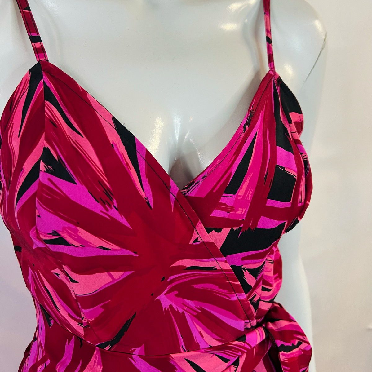 Betsey Johnson 1990s Magenta Raspberry Silk Dress — vintage 1990s Betsey Johnson dress in pink