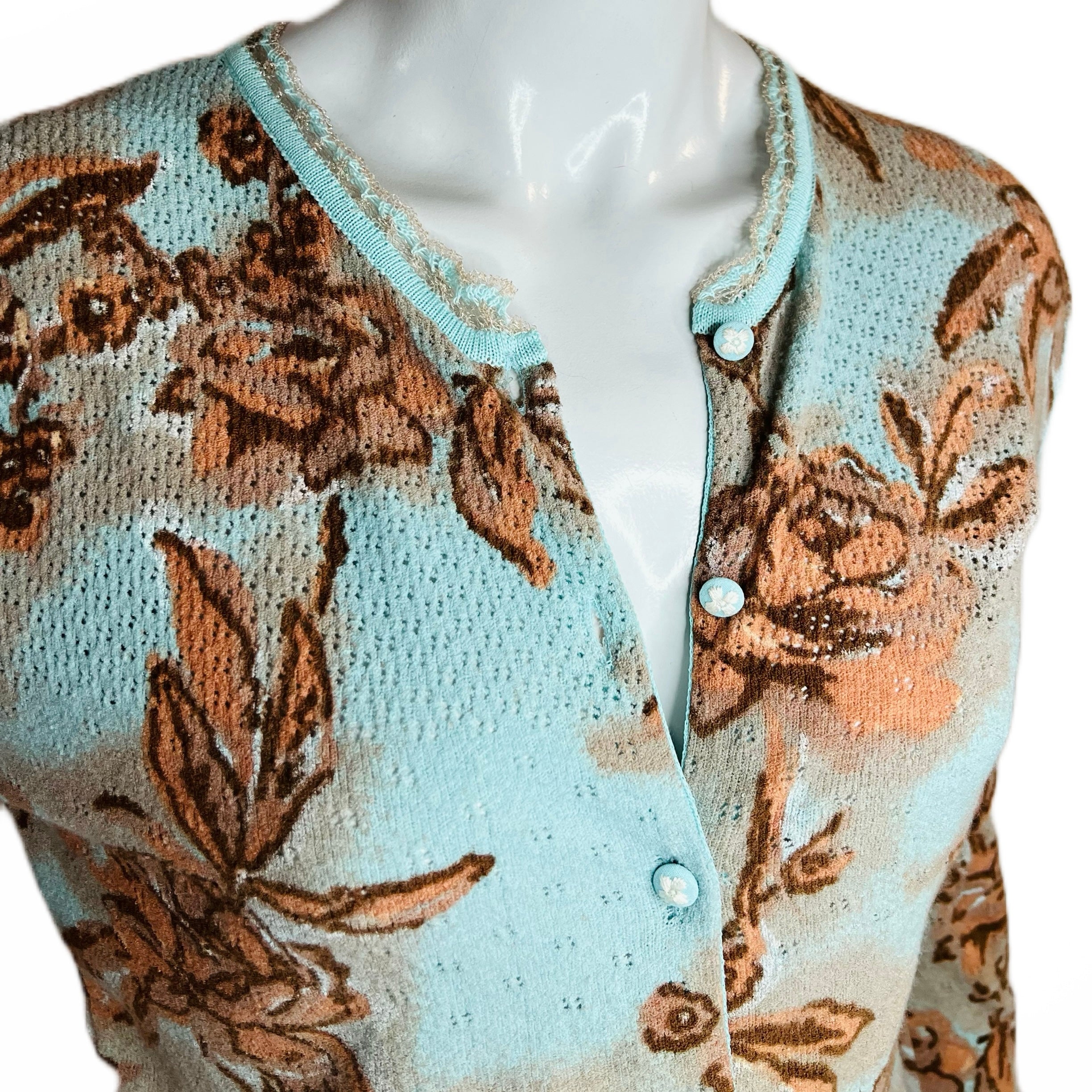 Blumarine Rose Knit 90s Cardigan — vintage 1990s Blumarine top in pink