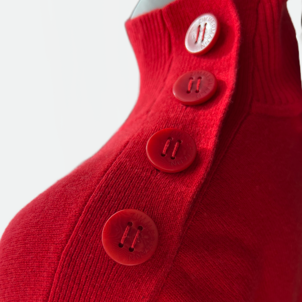 Red Zimmermann New with Tags Cashmere Sweater — vintage Zimmermann knit in red