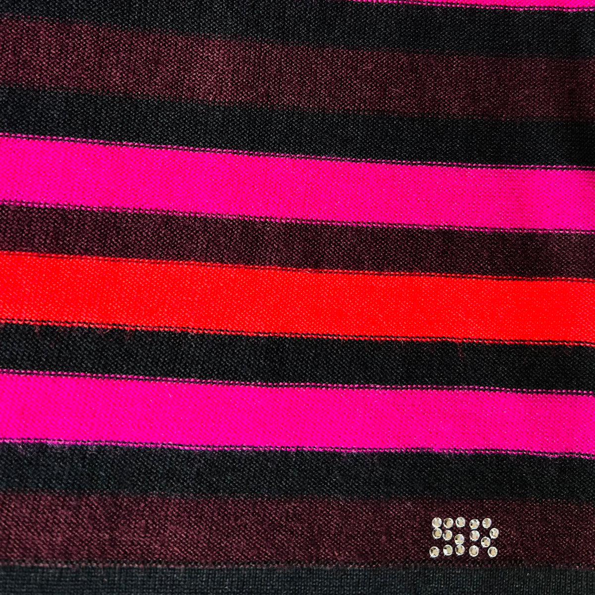Sonia Rykiel Cashmere Striped Knit Mock Neck Top — vintage Sonia Rykiel top
