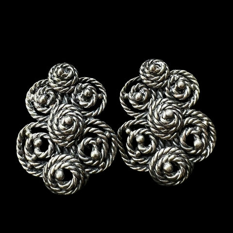 Vintage Schiaparelli costume jewelry clip on earrings.