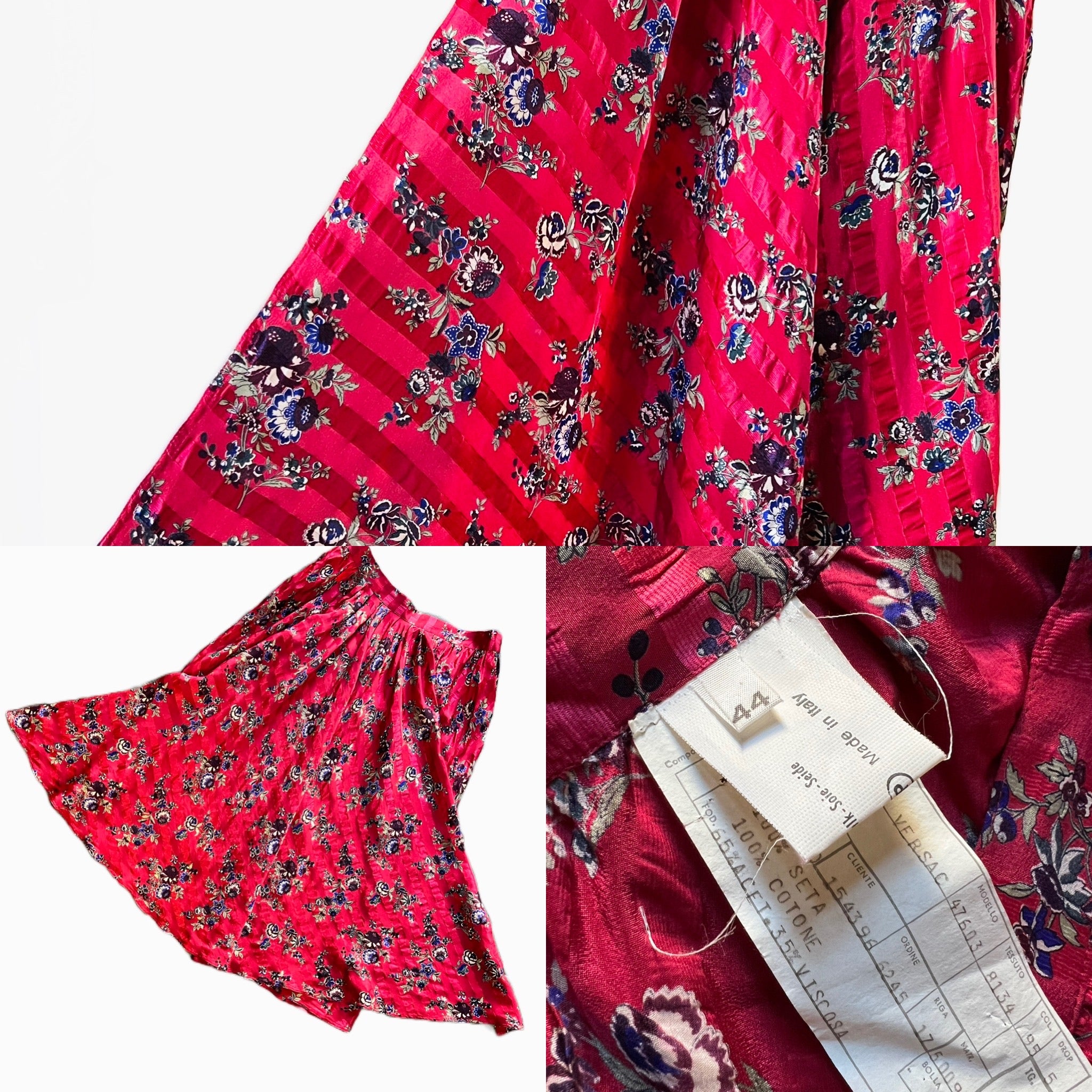 Rare Gianni Versace Silk Floral Skirt — vintage Versace bottoms