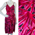 Betsey Johnson 1990s Magenta Raspberry Silk Dress — vintage 1990s Betsey Johnson dress in pink