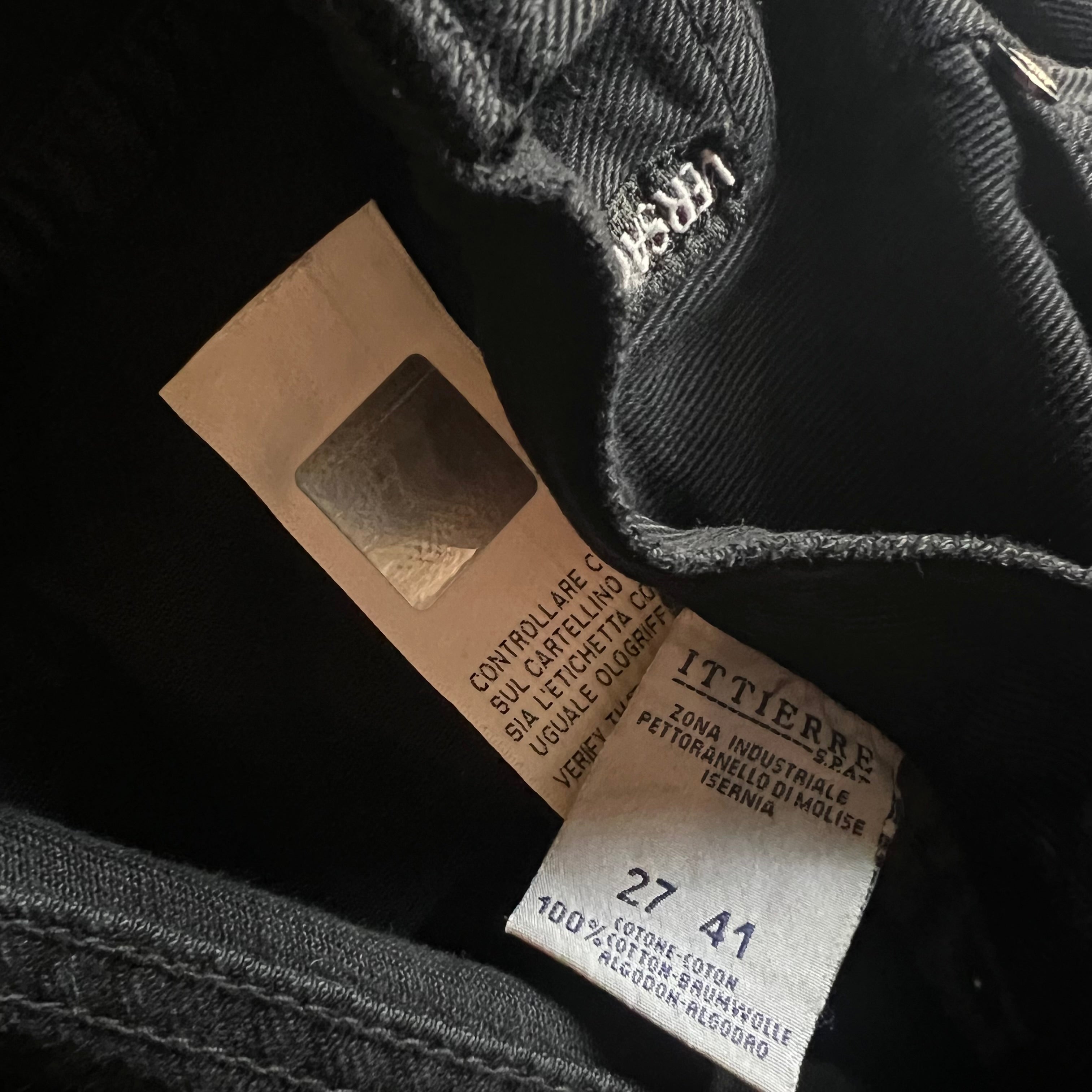 Versace Jeans Couture 90s Black Jeans — vintage 1990s Versace bottoms in black
