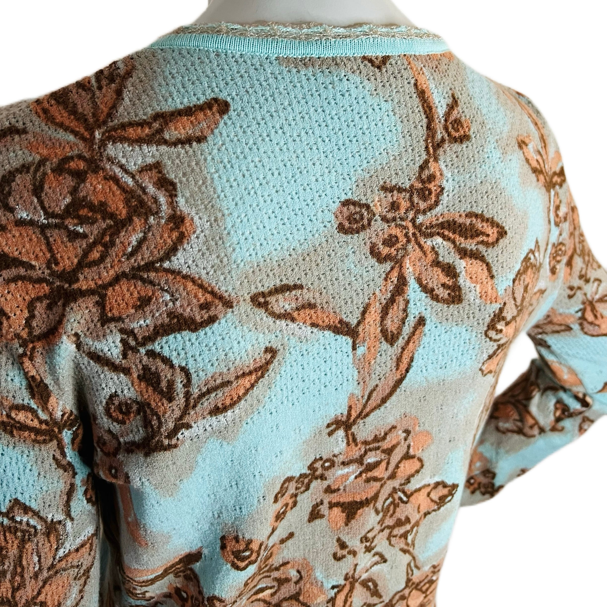 Blumarine Rose Knit 90s Cardigan — vintage 1990s Blumarine top in pink