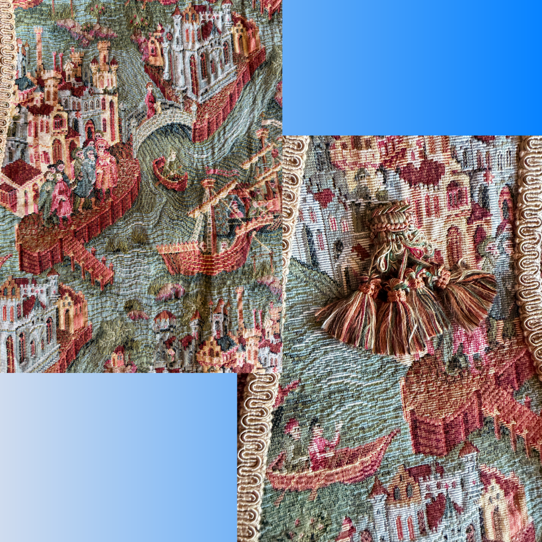 Italian Tapestry Castle Tassel Vest