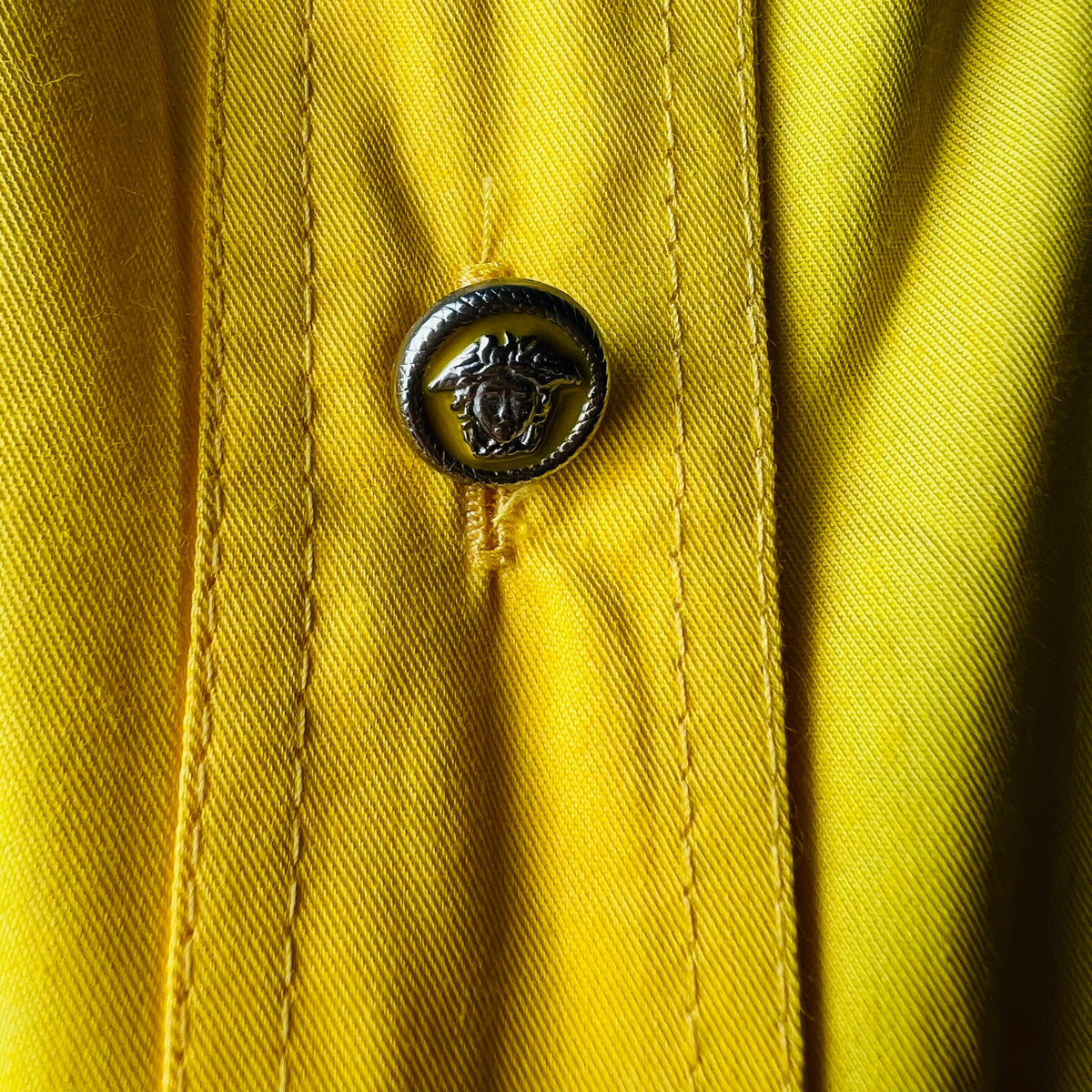 Versace JC 90s Banana Yellow Tunic Top — vintage 1990s Versace caftan in yellow