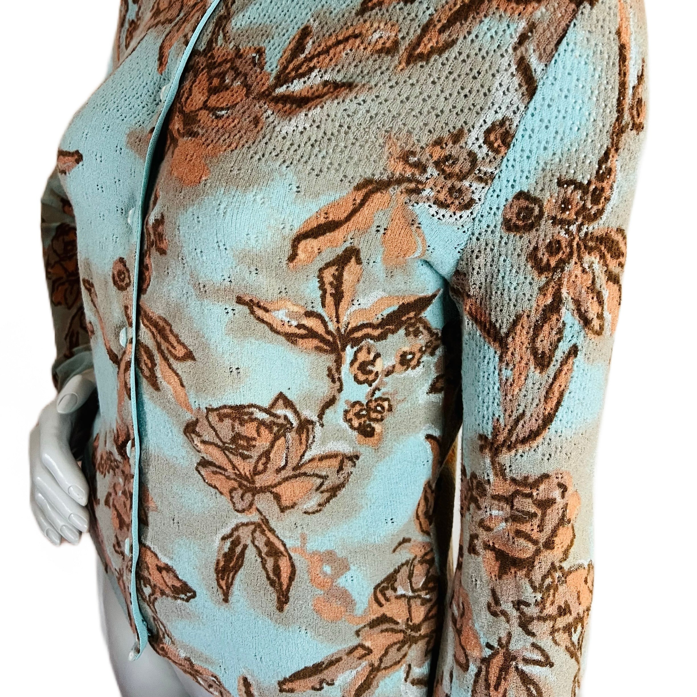 Blumarine Rose Knit 90s Cardigan — vintage 1990s Blumarine top in pink