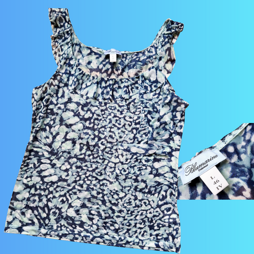 Sleeveless ruffle Blumarine designer top
