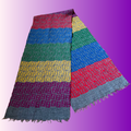 Fendi vintage multicolor fringe scarf
