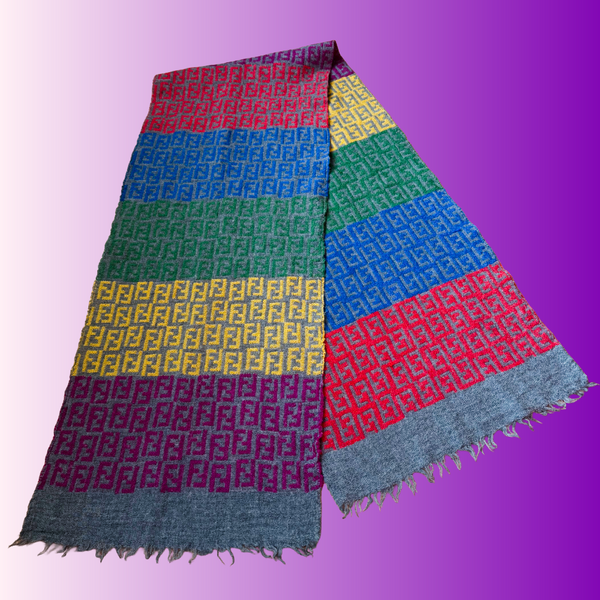 Fendi Rare Rainbow Wool Scarf – Empress Vintage