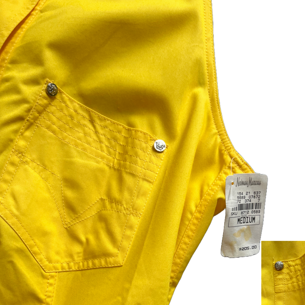 Versace JC 90s Banana Yellow Tunic Top — vintage 1990s Versace caftan in yellow