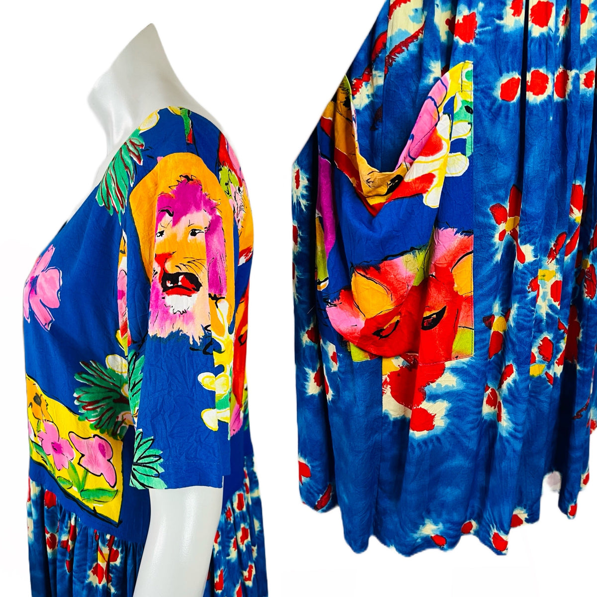 Jams World Lion Print 1990s Sun Dress — vintage 1990s Jams World dress