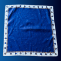 Fendi Gold and Blue Polka Dot Sheer Scarf — vintage Fendi scarf in gold, blue
