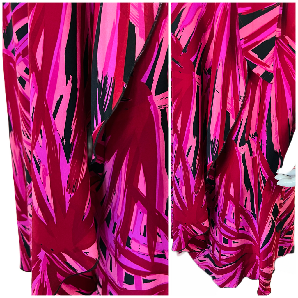 Betsey Johnson 1990s Magenta Raspberry Silk Dress — vintage 1990s Betsey Johnson dress in pink