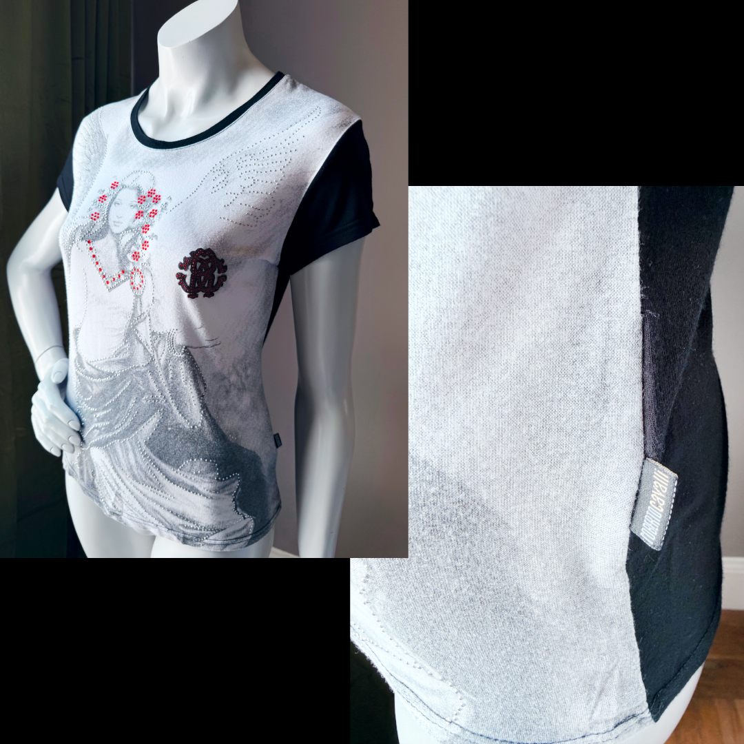 Roberto Cavalli Angel Grail Studded Tshirt