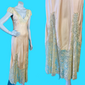 1940s Bias Cut Lace Pink Slip Dress — vintage 1940s dress in pink
