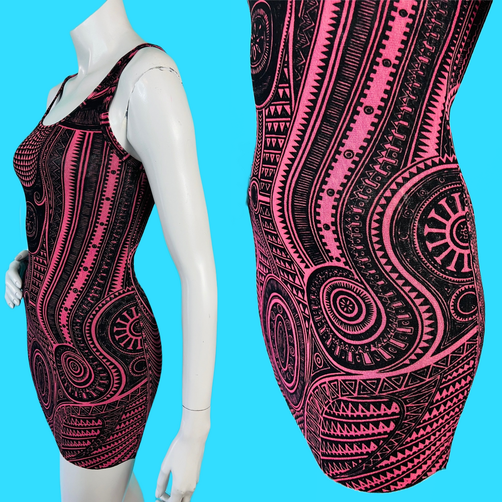 Jean Paul Gaultier Soleil 90s Tank Top/Dress — vintage 1990s Jean Paul Gaultier dress in black, red