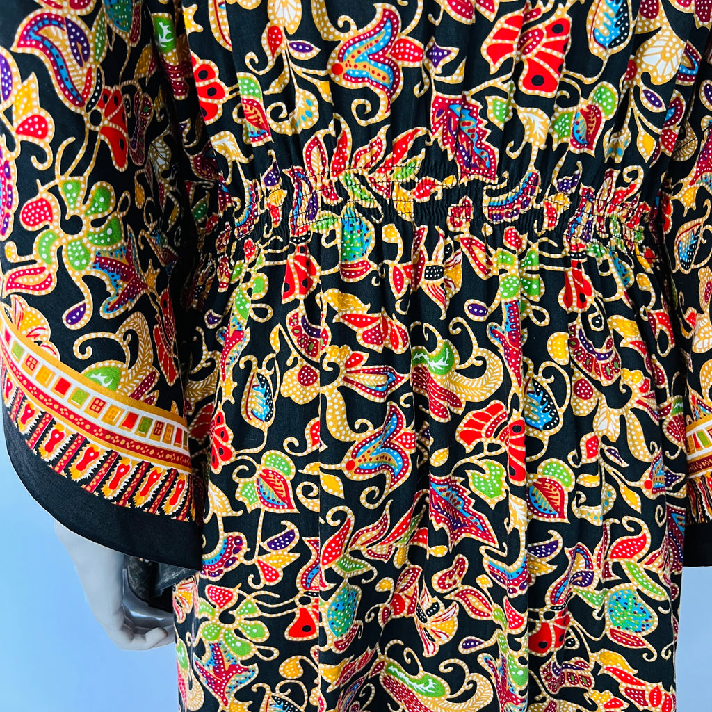 Rainbow Floral Caftan — vintage caftan in multicolour