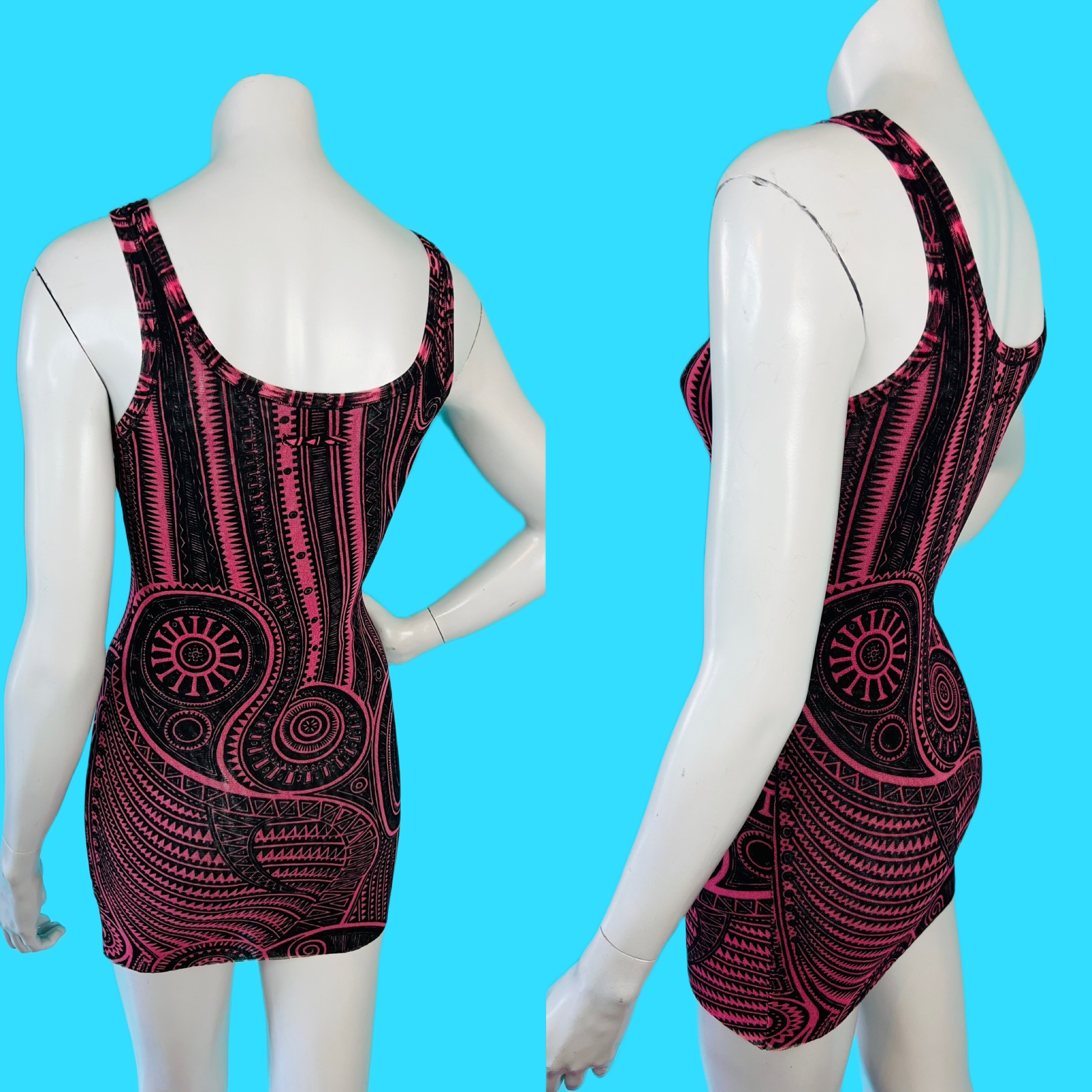 Jean Paul Gaultier Soleil 90s Tank Top/Dress — vintage 1990s Jean Paul Gaultier dress in black, red