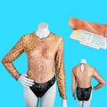 Guy Laroche Mesh Leopard Print & Lace Bodysuit — vintage 1980s Guy Laroche top in black