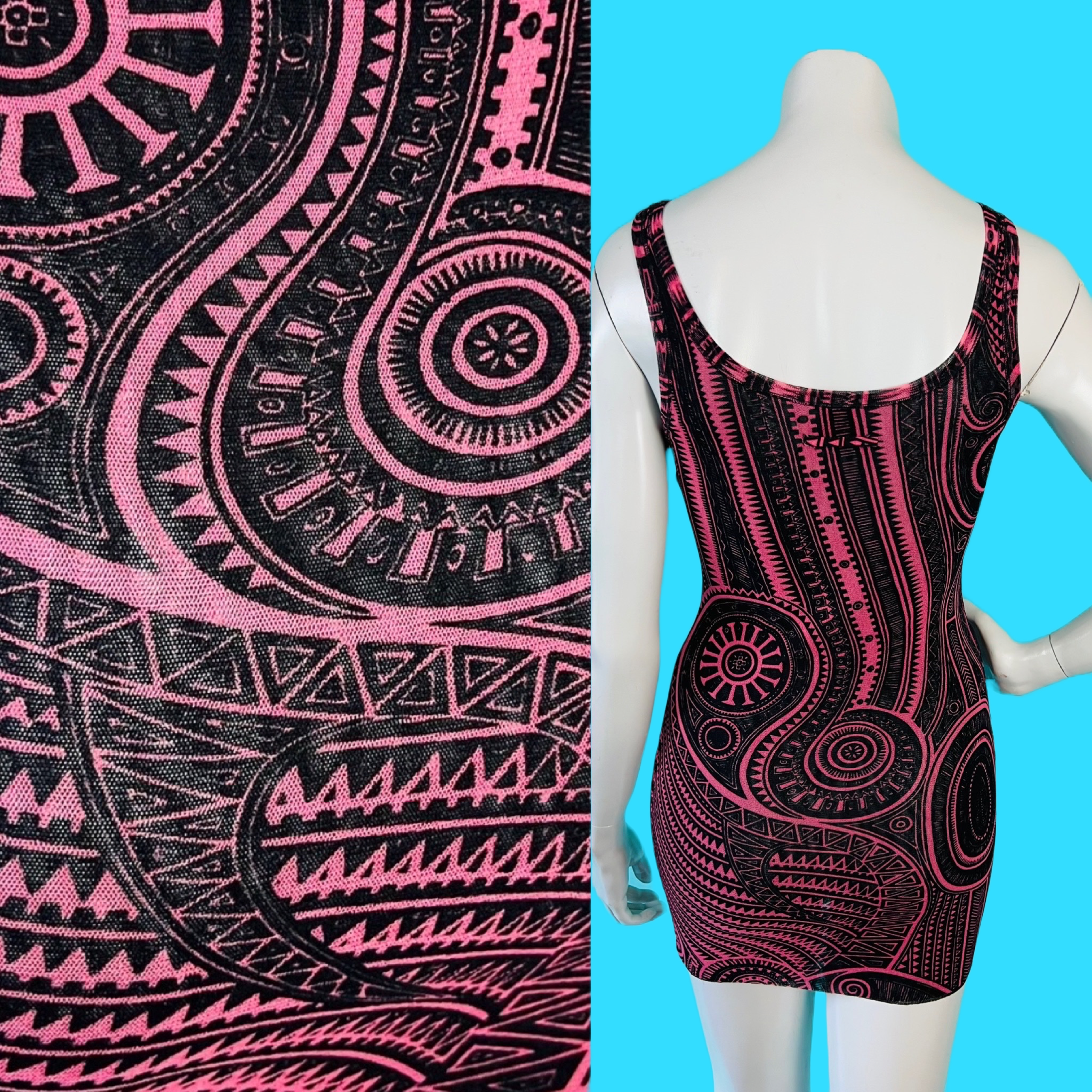 Jean Paul Gaultier Soleil 90s Tank Top/Dress — vintage 1990s Jean Paul Gaultier dress in black, red