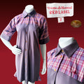 Vivienne Westwood Red Label Button Up Dress/Duster — vintage 2000s Vivienne Westwood dress in grey, purple, red