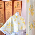 Pale Yellow 1970s Sheer Cape — vintage 1970s jacket in yellow