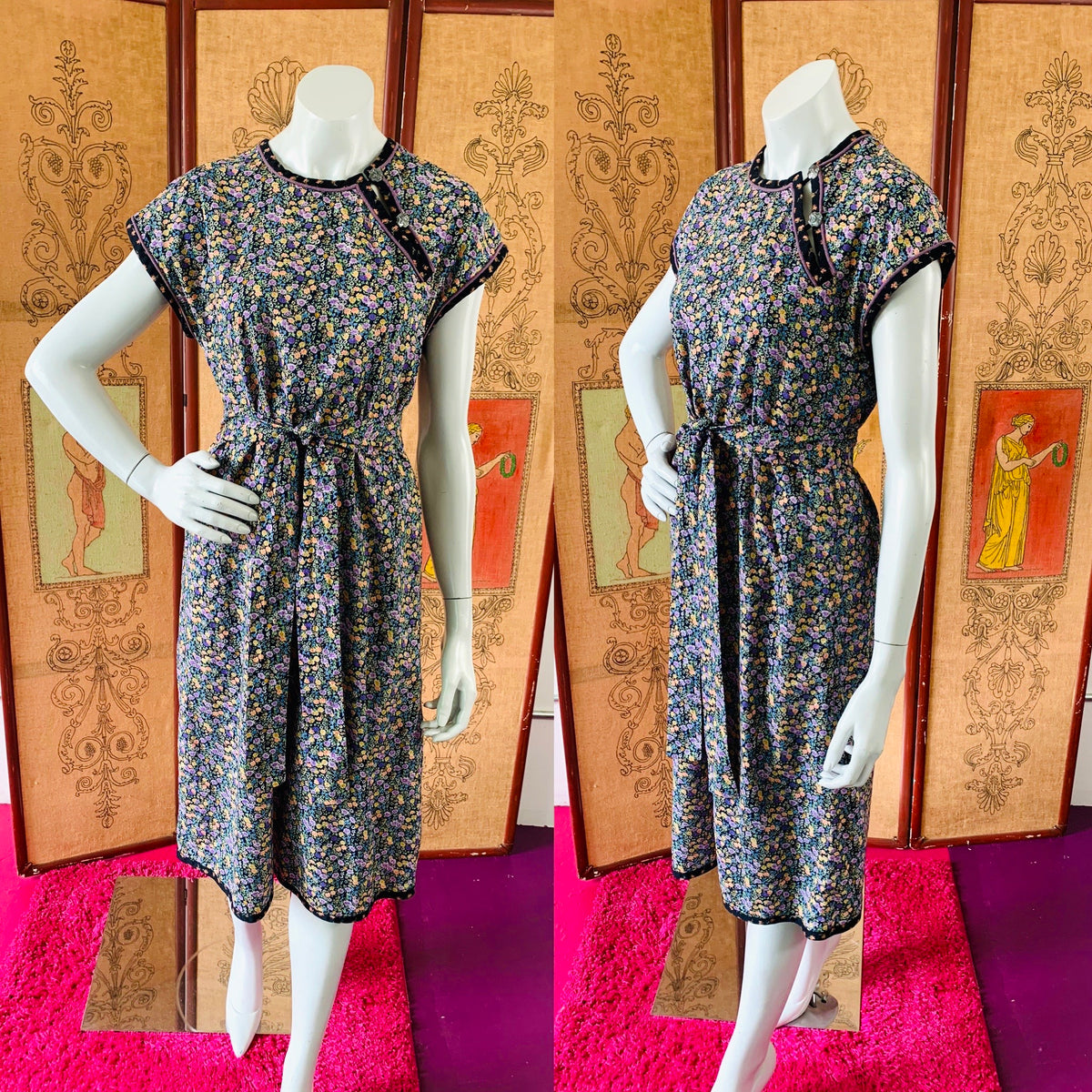 White Duck Workshop Label Floral Dress — vintage White Duck Workshop dress in white