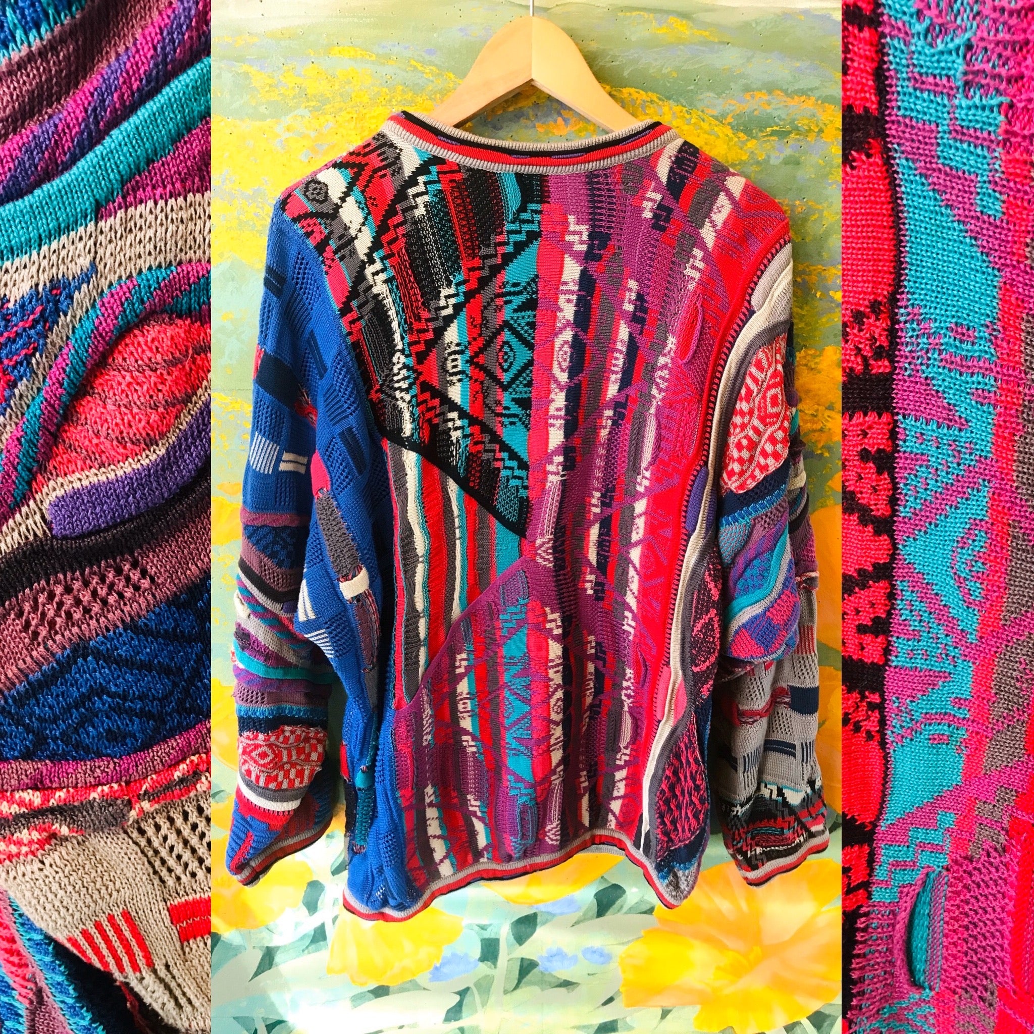COOGI Authentic Art to Wear Cotton Sweater — vintage 1990s Coogi knit