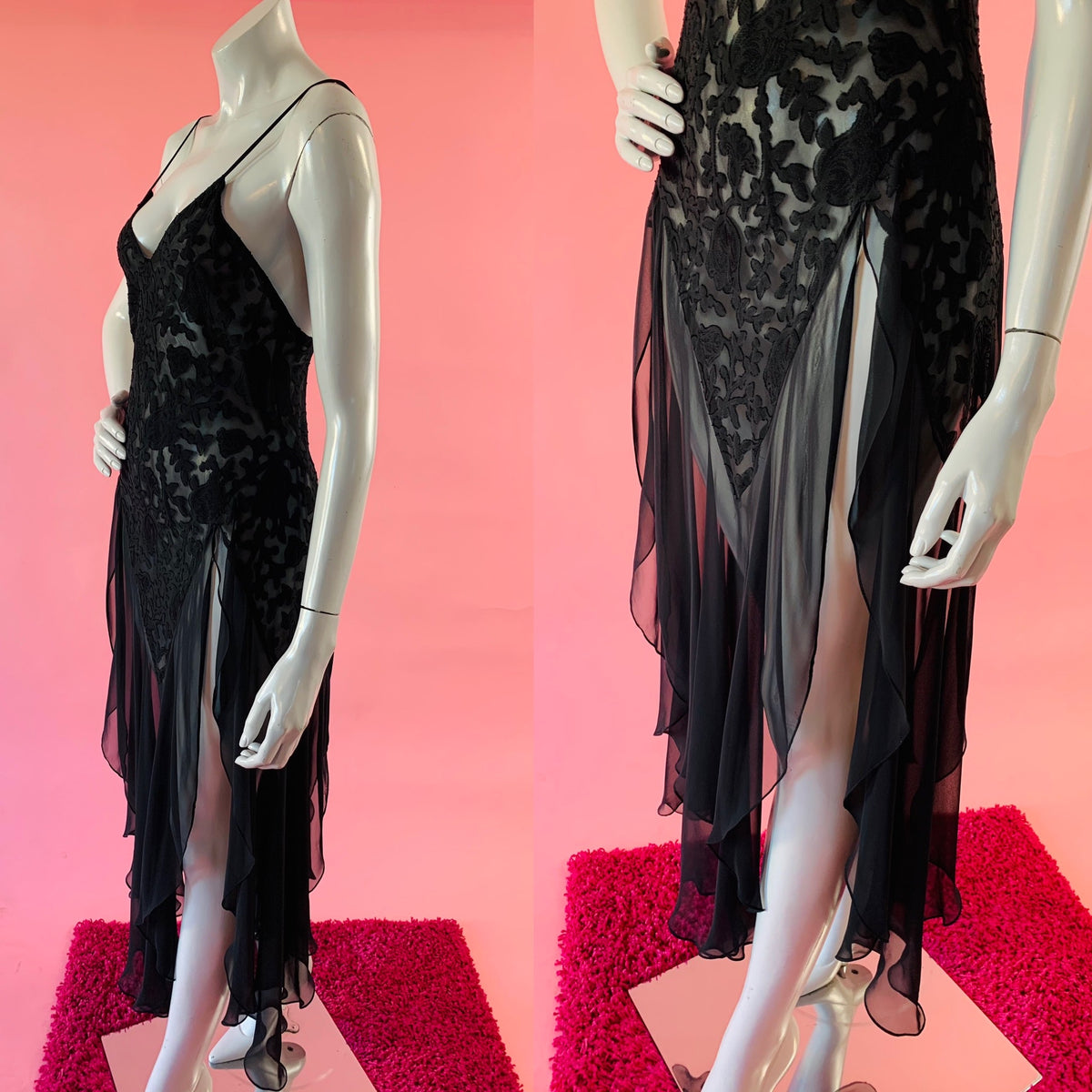Dark Fantasy Faerie Sheer Burnout Slip Dress — vintage Fantasies by Morgan Taylor dress
