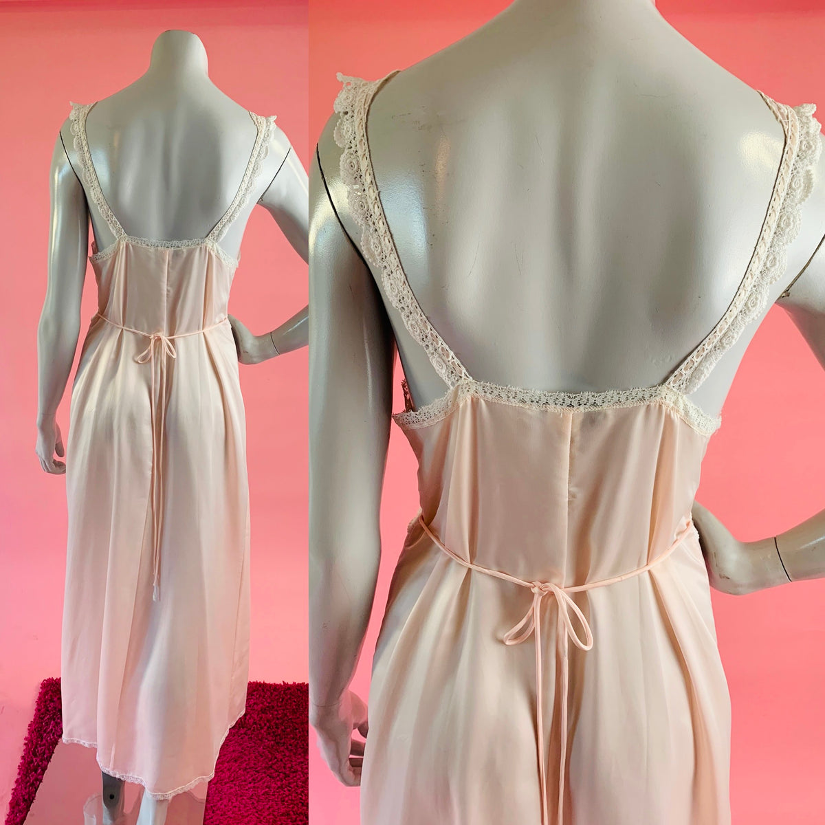 Baby Pink Christian Dior Slip Dress — vintage Christian Dior dress in pink
