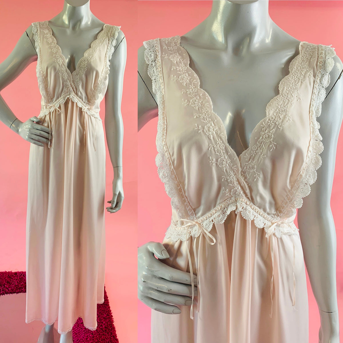 Baby Pink Christian Dior Slip Dress — vintage Christian Dior dress in pink