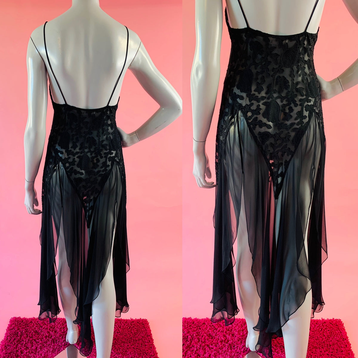 Dark Fantasy Faerie Sheer Burnout Slip Dress — vintage Fantasies by Morgan Taylor dress
