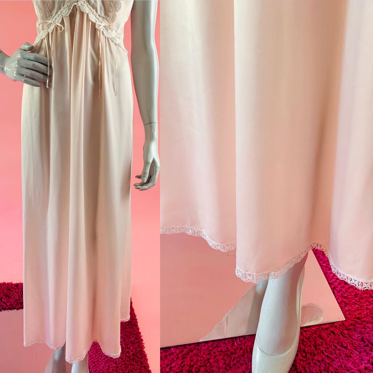 Baby Pink Christian Dior Slip Dress — vintage Christian Dior dress in pink