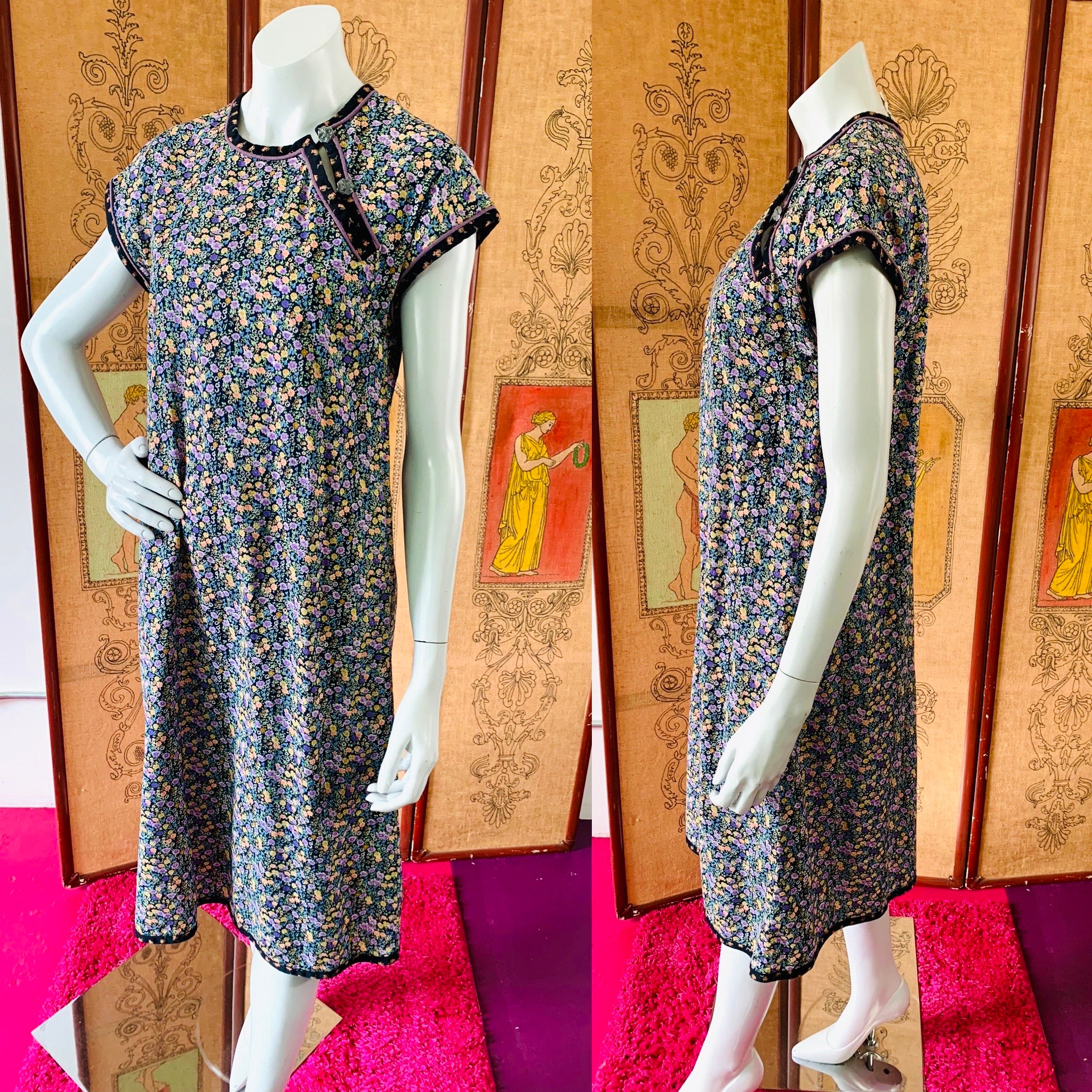 White Duck Workshop Label Floral Dress — vintage White Duck Workshop dress in white